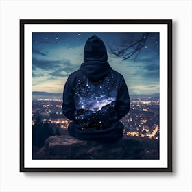 Galaxy Hoodie Art Print