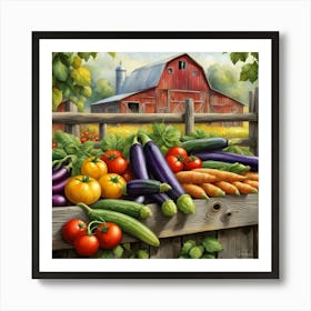 Farm Fresh Vegetables Art Print