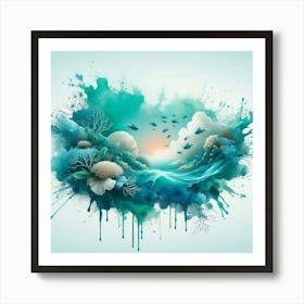 Abstract Ocean Painting Art Print