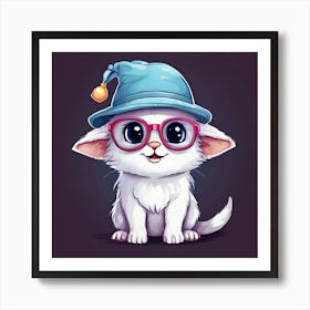 Cat In A Hat Art Print