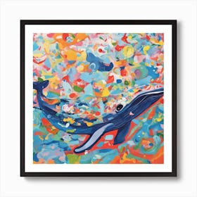 Whale In The Ocean Art Print