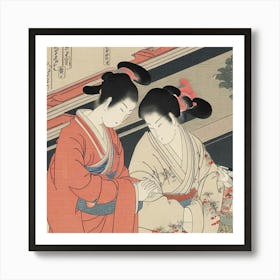 Two Geishas Art Print