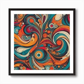 Abstract Swirls 1 Art Print