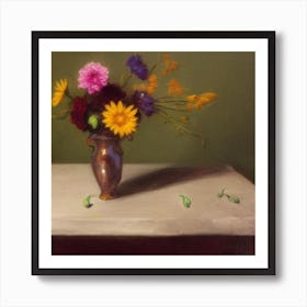 Still Life With Flowers Art Print