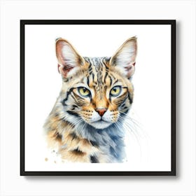 Leopardus Cat Portrait Art Print
