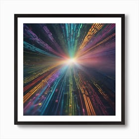 Abstract Rays Of Light 3 Art Print