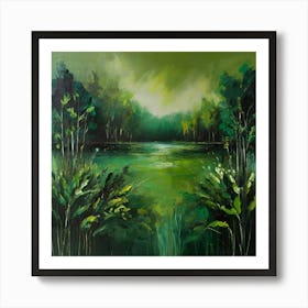 Default Original Landscape Plants Oil Painting 29 Art Print