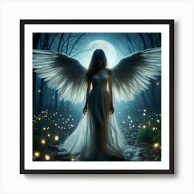 Angel In The Woods 1 Art Print