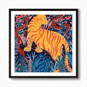 Tiger Square Art Print