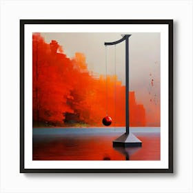 Swinging Ball In The Lake Art Print