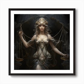 Lady Of The Scales Art Print