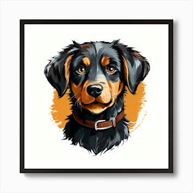 Vector Canine Pet Animal Dog Puppy Fur Tail Snout Breed Domesticated Furry Companion Lo (7) Art Print