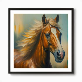 Horse Oil Painting Art Print