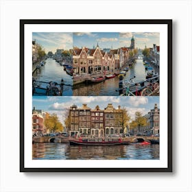 A Captivating Panoramic View Of Amsterdam The City Art Print