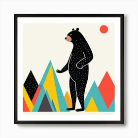 Bear In The Mountains Art Print