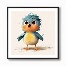 Little Blue Bird Art Print