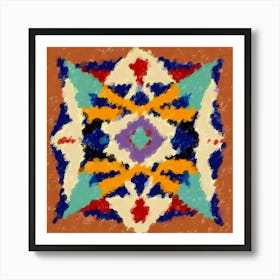 Abstract Energetic Swirl Kaleidoscope Art Print