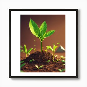 Tree Growing In The Dirt Art Print