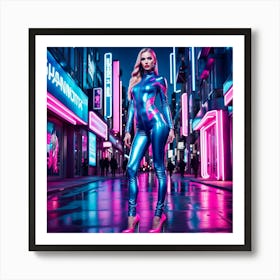 Neon Girl 1 Art Print