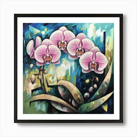 Arundina Graminifolia Orchids Abstract 2 Poster