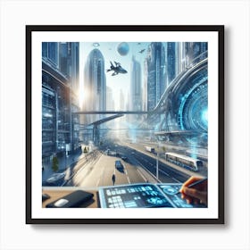 Futuristic City 62 Art Print