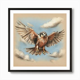 Falcon In Flight 2 Art Print