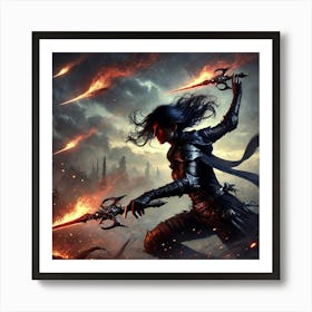 Zoya Nightshade Shadowfire Daggers Art Print