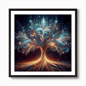 Eternal Embrace: A Digital Ode to Love Art Print