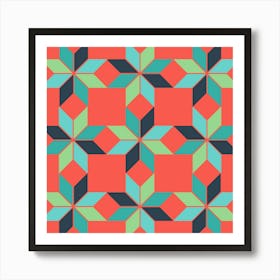 Pattern Abstract Tile Design Art Print