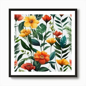 Floral Pattern 5 Art Print