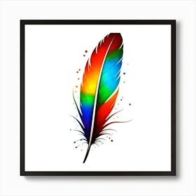 Rainbow Feather 6 Art Print