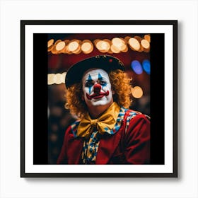 Clown At The Carnival Art Print