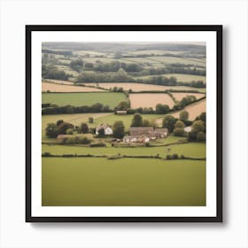 Aerial View Of Farmland 4 Art Print