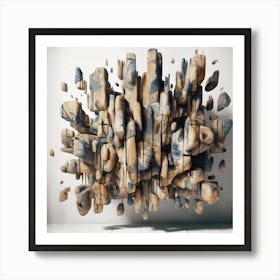 Abstract Wood Sculpture 1 Art Print