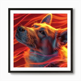 Fire Dog 3 Art Print