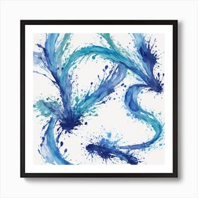 Water Splashes Art Print