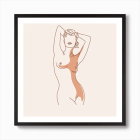 Nude Series Line Art Print Art Print