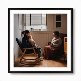 Mother And Child In A Room Affiche