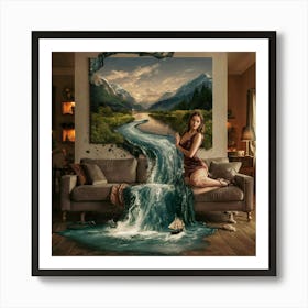 Waterfall 1 Art Print