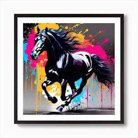 Horse Running Art Print