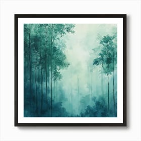 Forest In The Mist Art Print