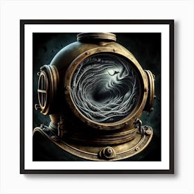 Cave diver II Art Print