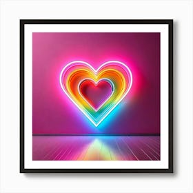 Neon Heart Poster