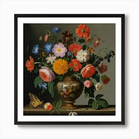 Flowers In A Vase 11 Art Print