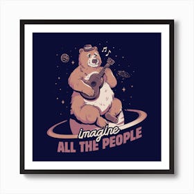 Imagine All The People Square Art Print