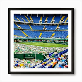 Stadium Full Of Plastic Bottles 1 Art Print