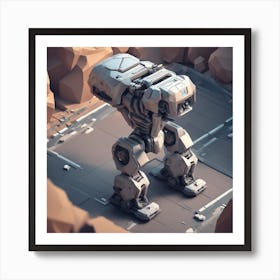 Robot In The Desert 7 Art Print