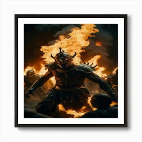 Default Show Hundreds Of The Quinquereme On Fire In The Battl 2 (1) Art Print