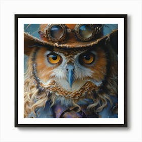 Steampunk Owl 8 Art Print