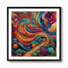 Colorful Psychedelic Painting Art Print